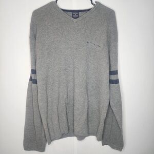 Nautica Jeans Co. Grey Long Sleeve Sweater, Men Large